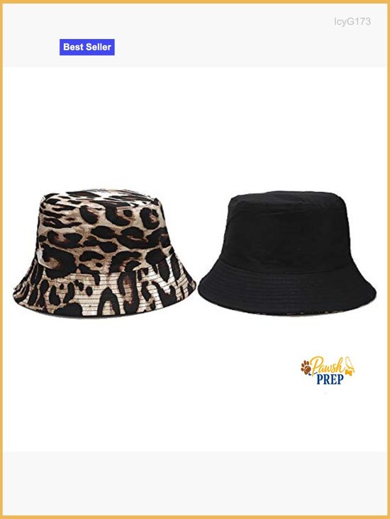 Reversible Bucket Hat Double-Side Wearable Cotton UV Sun Protection Fisherman